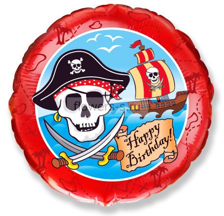 Круг Пираты С днем рождения