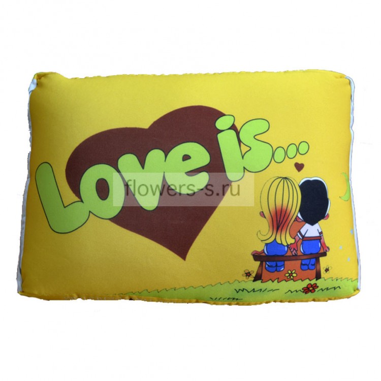Подушка "Любовь" желтая