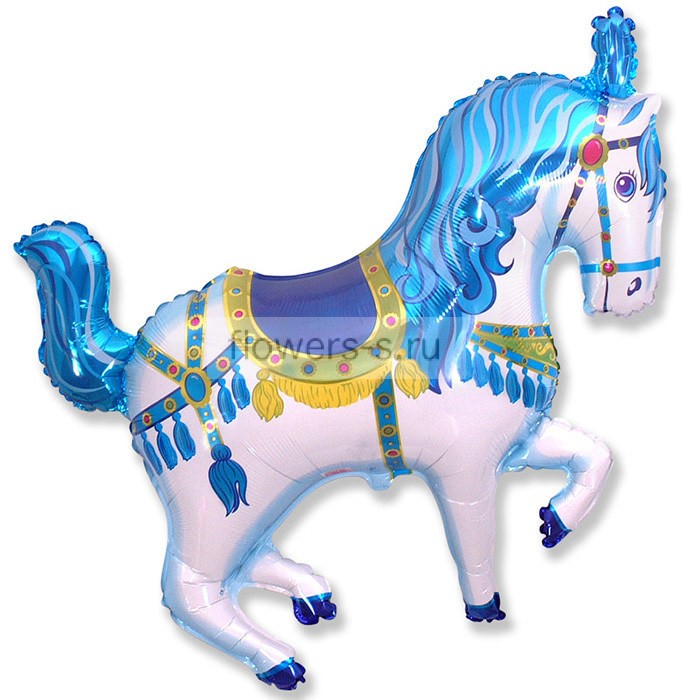 Цирковая лошадь (синий)
